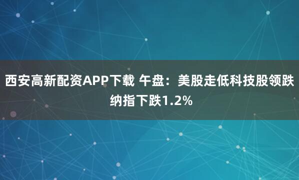西安高新配资APP下载 午盘：美股走低科技股领跌 纳指下跌1.2%