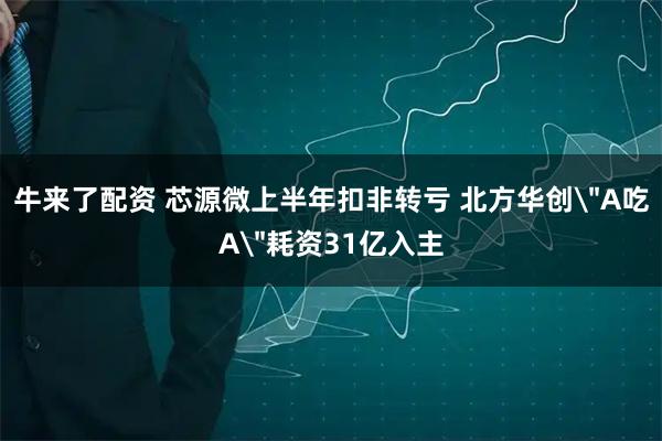 牛来了配资 芯源微上半年扣非转亏 北方华创